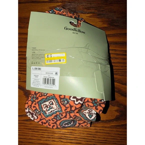 Goodfellow & Co Mens Medallion Boxer Briefs 2 Pack Orange Black L 36-38 458476 - Picture 2 of 2